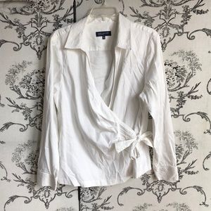 Wrap Long Sleeve Blouse